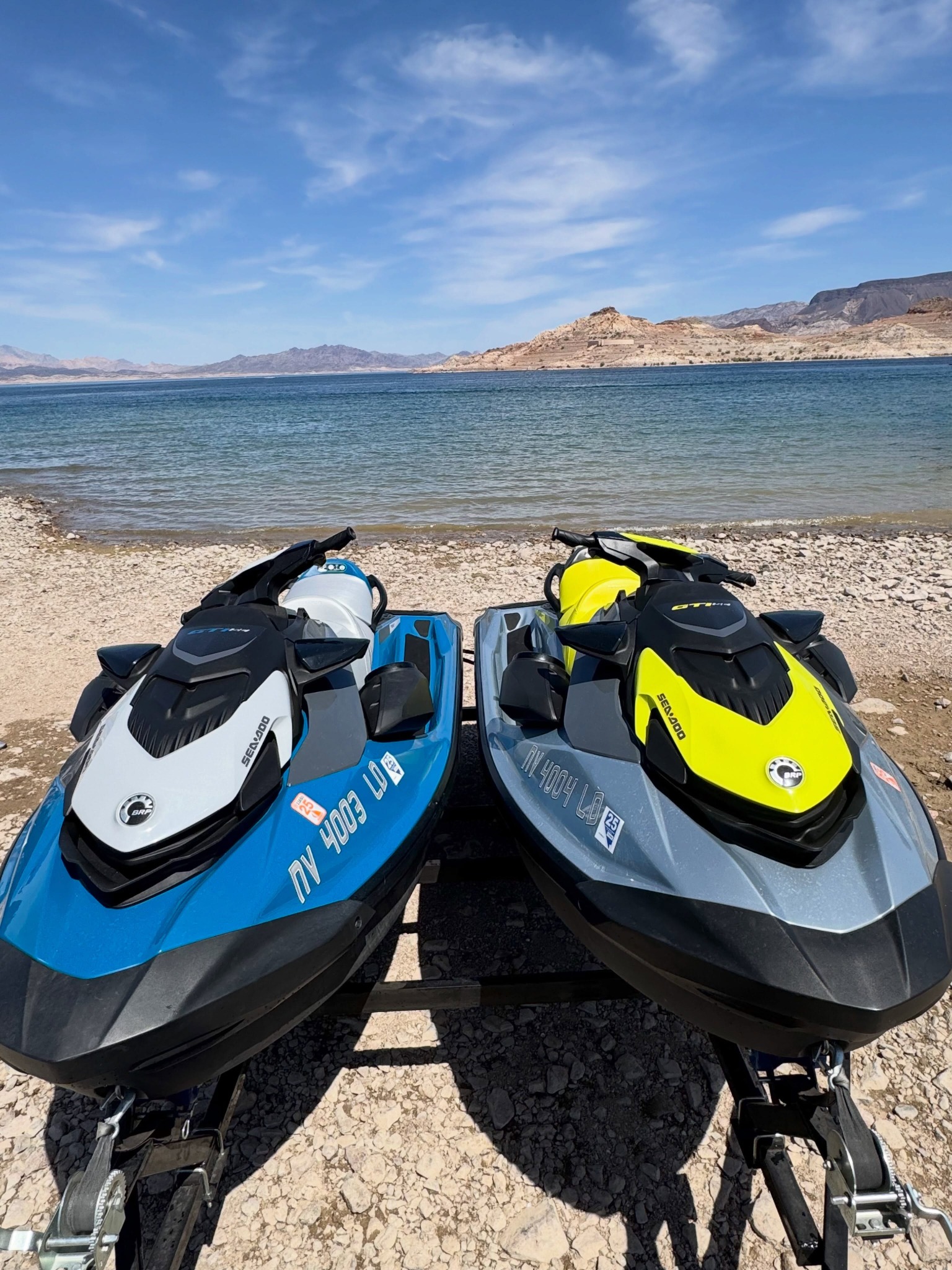 Two Sin City Splash Sea-Doos at the lake